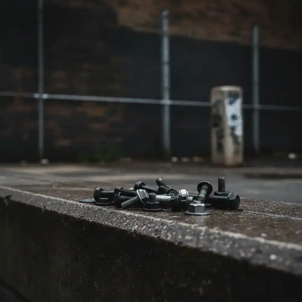 Close up of skate hardware