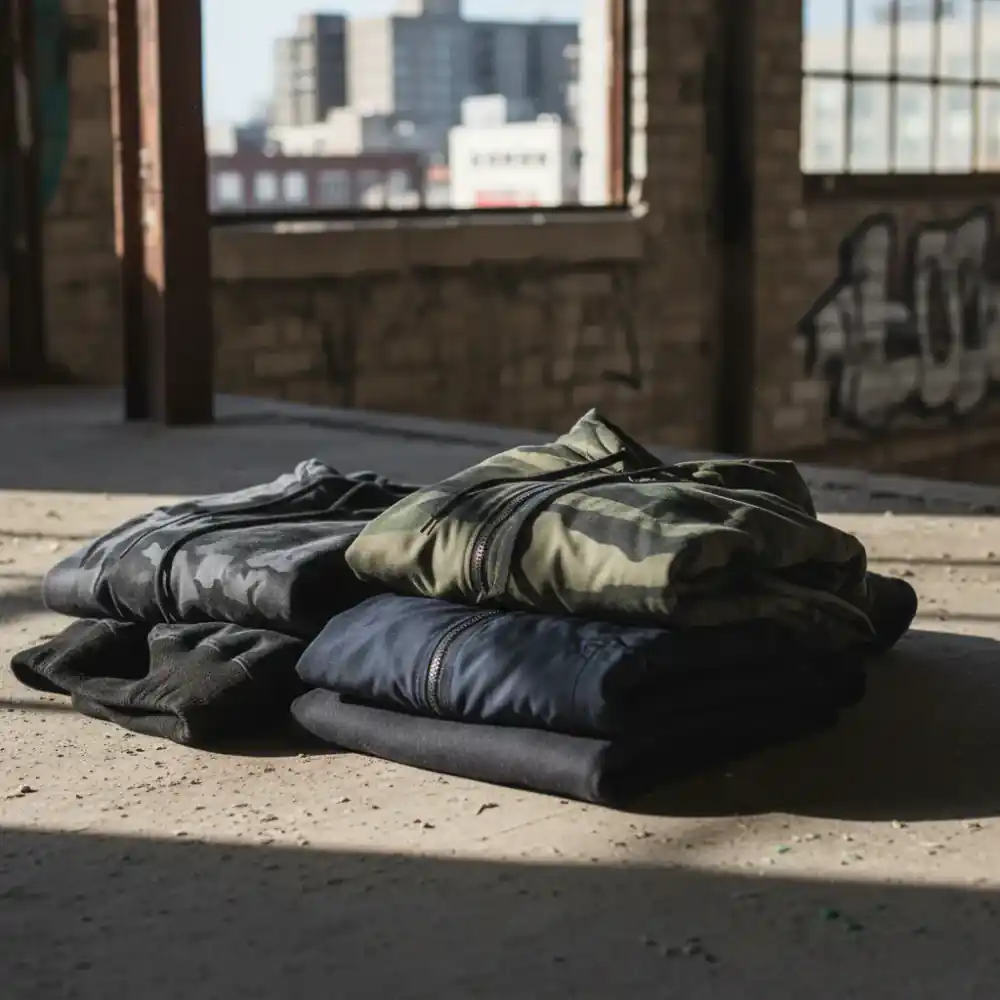 Folded streetwear clothing