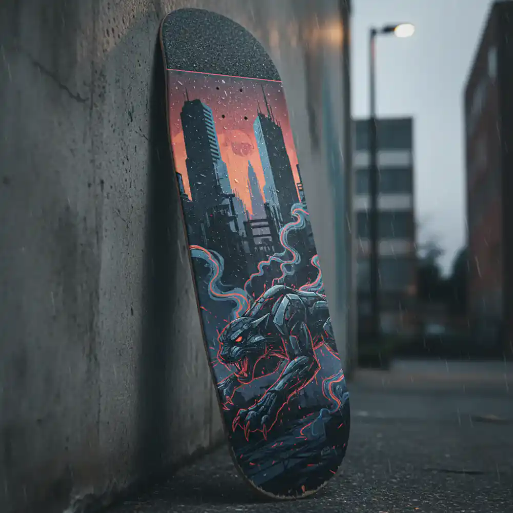 Graphic skate deck design