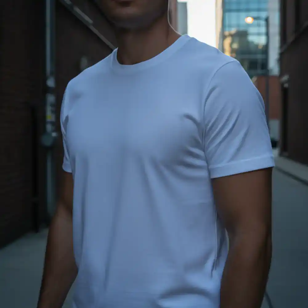 Classic white logo tee